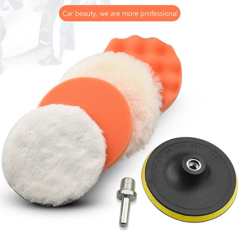 6PCS Car Polishing Sponge Pads Kit - Foam Buffer for Waxing & Scratch Removal