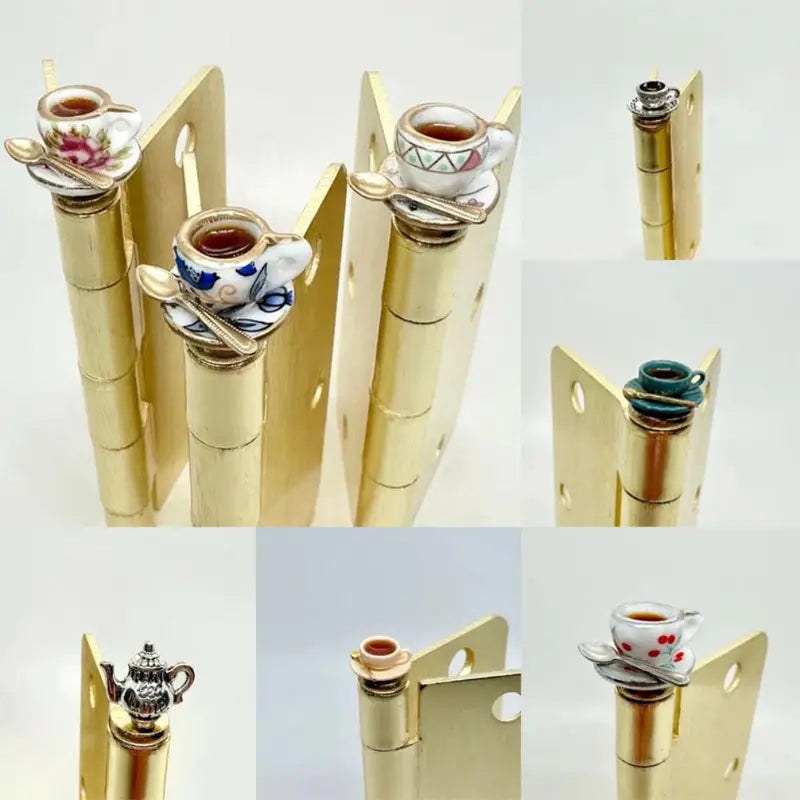 Decorative Door Hinge Heads Resin Topper - Creative Hinges for Home Decor