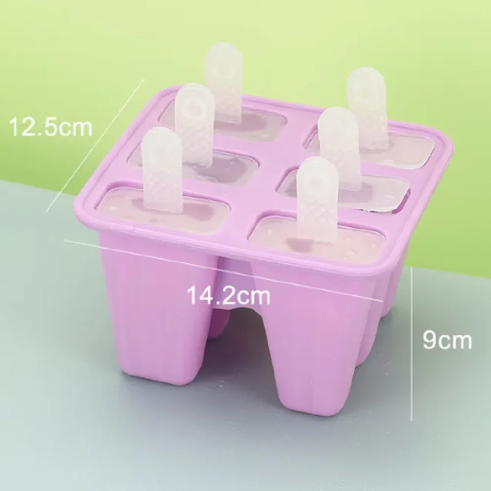 Silicone Ice Pop Molds Set - 10 Pieces BPA-Free Reusable Freezer & Oven Safe