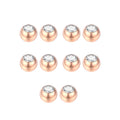 10pcs Stainless Steel Body Piercing Replacement Balls – Labret, Tongue, Belly, Eyebrow Jewelry