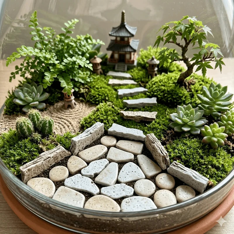 30pcs Realistic Miniature Stone Path Tiles for DIY Diorama and Model Building