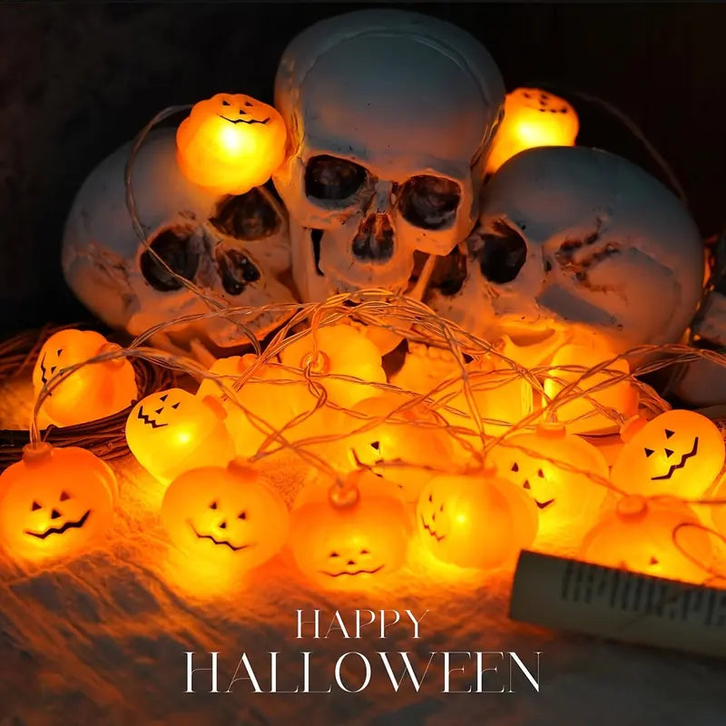 LED Pumpkin String Lights for Halloween Decorations Indoor Outdoor