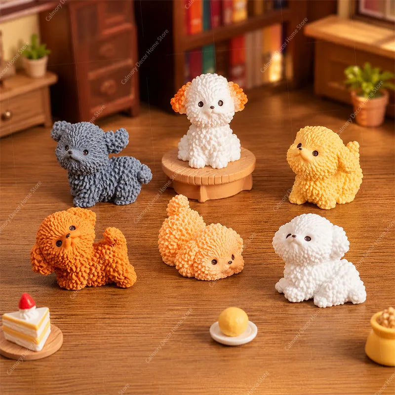 Cute Puppy Dog Micro Landscape Ornaments for Home Decor and Desktop Figurines
