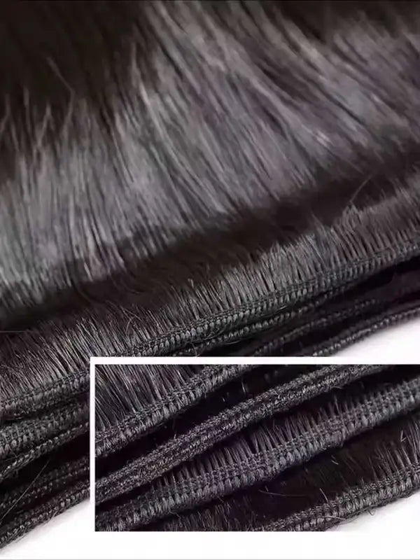 Brazilian Long Straight Virgin Human Hair Bundles - Natural Black, 12-42 Inches