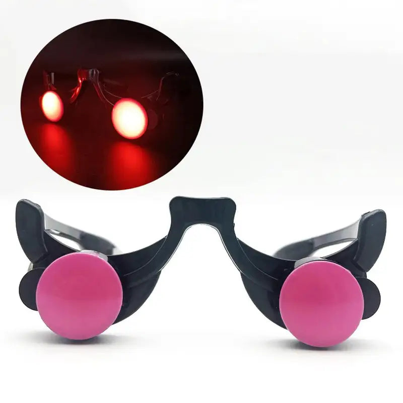 Halloween Red LED Glow Glasses - Luminous Cosplay Party Prop