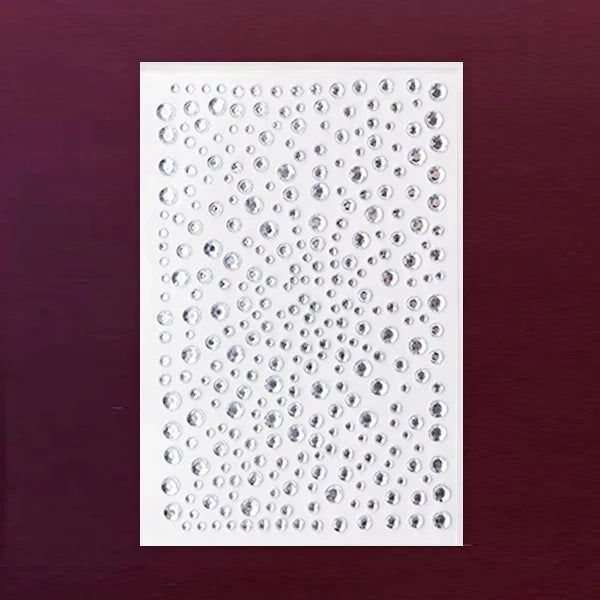 DIY Face & Eye Makeup Rhinestone Stickers - Multicolor Self-Adhesive Gems