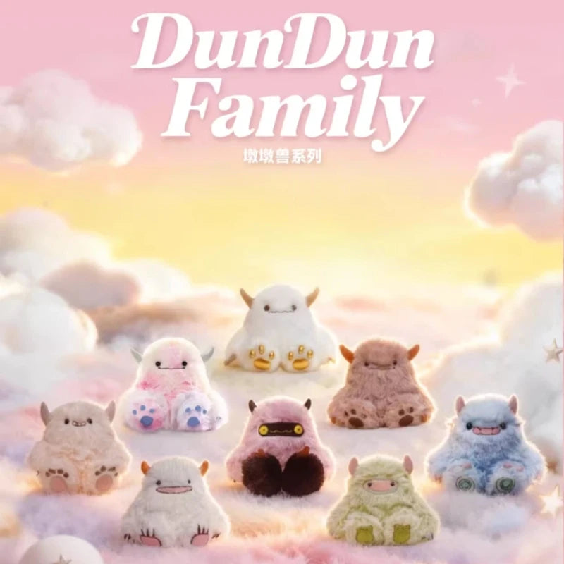 Dundun Monster Family Plush Keychain Blind Box - Random Trendy Toy Gift
