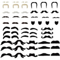 Fake Mustache Set for Parties Halloween Cosplay & Performances - 49 Styles