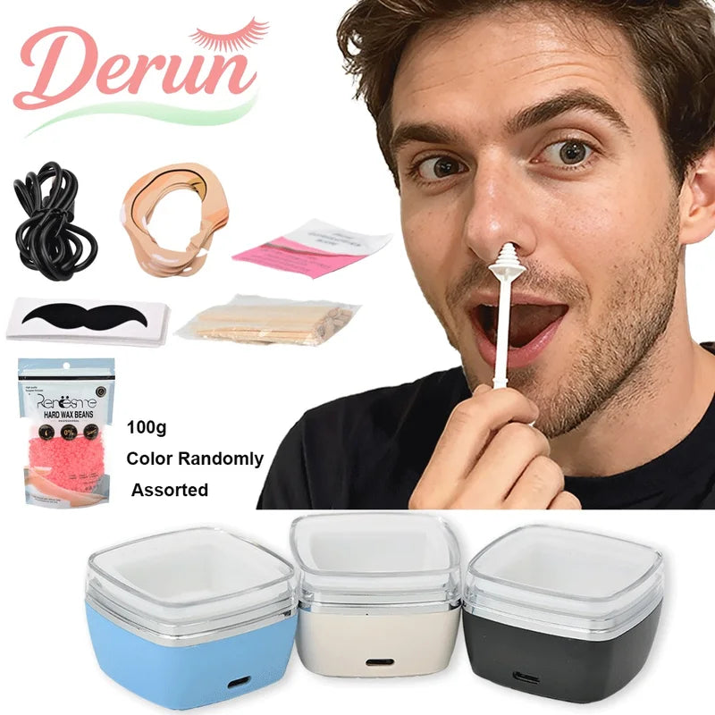 USB Mini Hair Removal Wax Warmer Kit - Facial & Body Waxing Device