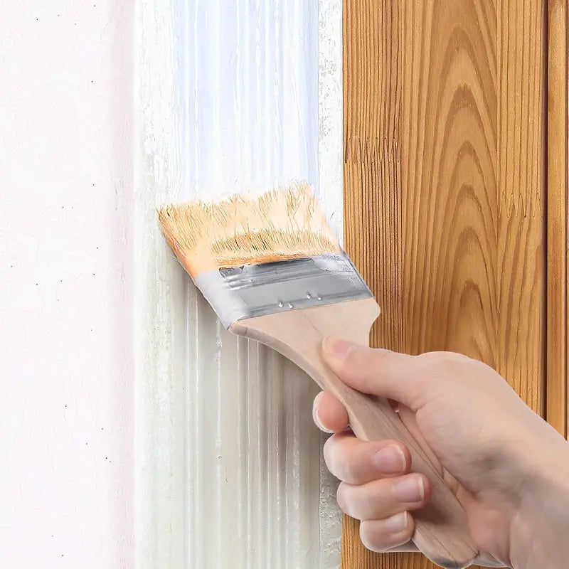 Multi-Purpose Wooden Handle Paint Brushes Set for Furniture Wall Door Cabinet DIY Painting