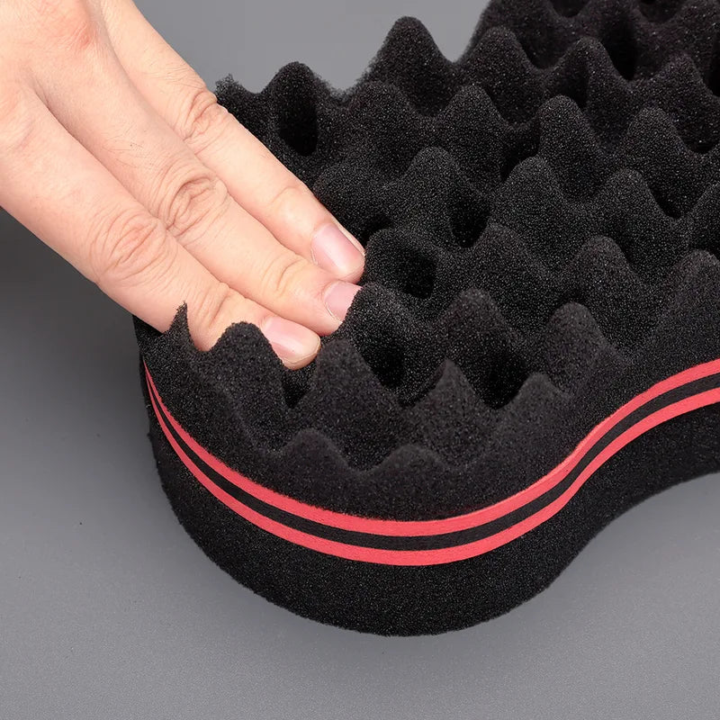 Oval Double Sides Twist Hair Sponge Brush for Natural Afro & Braids