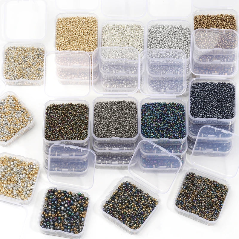 Czech Glass Seed Charms Beads for Jewelry Making DIY Craft Supplies - 2000+ pcs