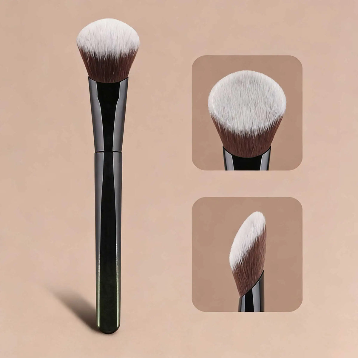 Angled Blush Brush - Soft Fiber Hair for Natural Makeup Application, Suitable for Beginners