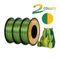 Dual-Color Silk PLA Filament 1.75mm for 3D Printing - 3kg Pack