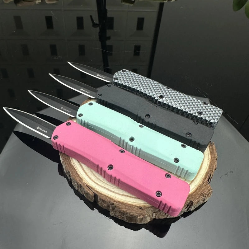 Mini Folding Knife with Zinc Alloy Handle and 440C Blade for Camping Hiking Survival