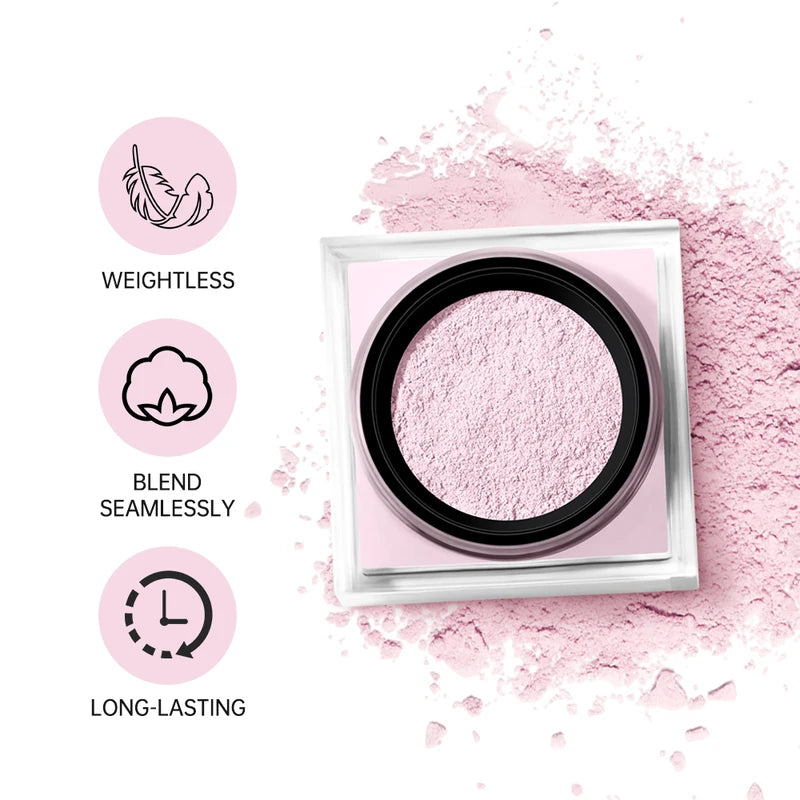 Long Lasting Waterproof Loose Setting Powder - Oil Control & Brightening Face Makeup