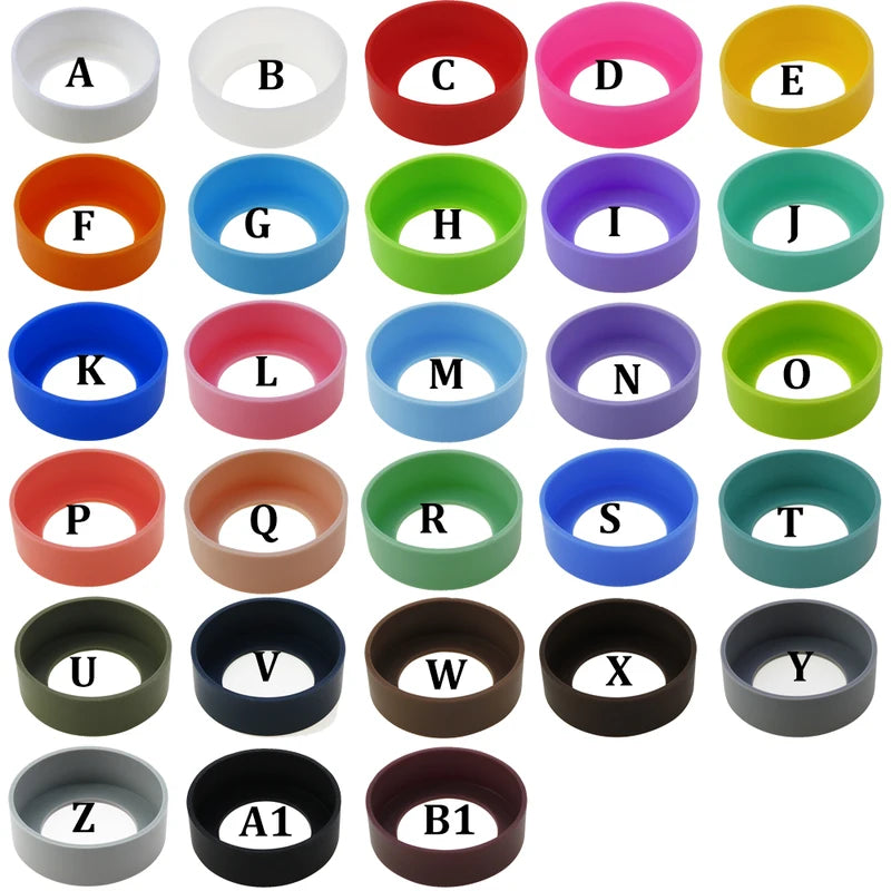 Silicone Cup Bottom Cover Water Protective Support Anti Scald Round 6.5cm 13.5g