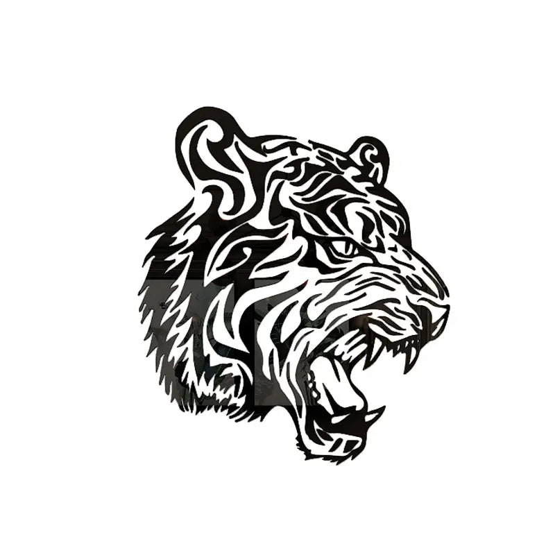 3D Tiger Head Wall Mirror Sticker - Self-Adhesive Acrylic Wall Art for Living Room