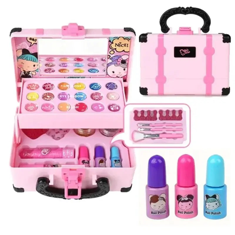 Children's Makeup Set with Lipstick and Eyeshadow - Safe Non-Toxic Cosmetic Toy for Girls
