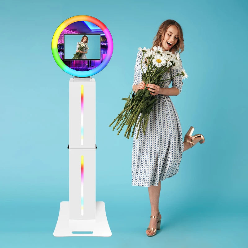 Portable LED Photo Booth for iPad 10.2-13 Inch Weddings & Events