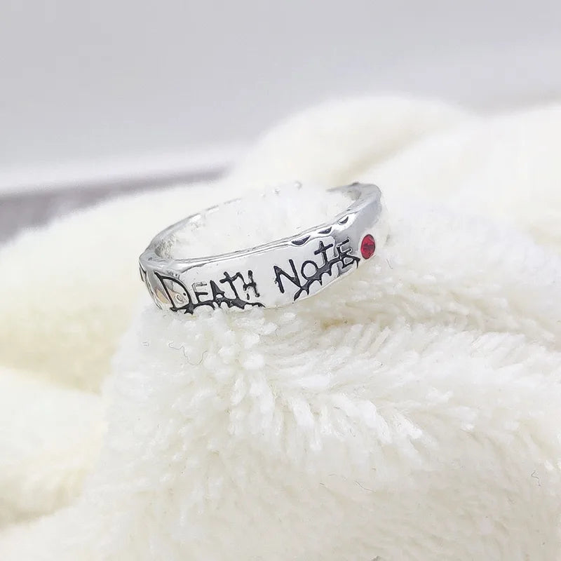 Adjustable Anime Death Note Yagami Light Alloy Ring Cosplay Jewelry Gift for Men Women
