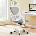 Ergonomic Mesh Office Chair with Flip-Up Arms Adjustable Headrest Lumbar Support