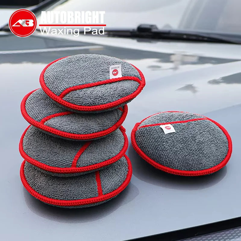 Car Waxing Sponge Applicator Pads 5 Inch Fiber Soft Foam Polishing Pads - AUTOBRIGHT
