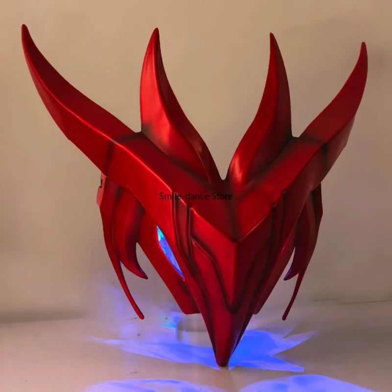 Halloween Yone Mask Cosplay Costume Accessory Resin Luminescent Mask for Game League of Legends