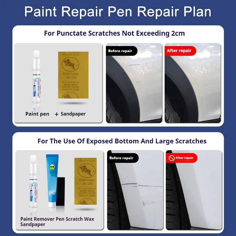 Automotive Paint Touch-up Pen for Scratch Repair - Suitable for All Car Colors