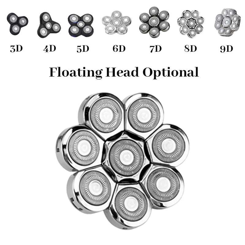 Replaceable Electric Shaver Heads for 3D-9D Trimmers & Facial Massagers