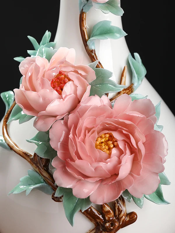 Handmade Ceramic Vase for Home Decor Tabletop Flower Arrangements Small Porcelain Vase