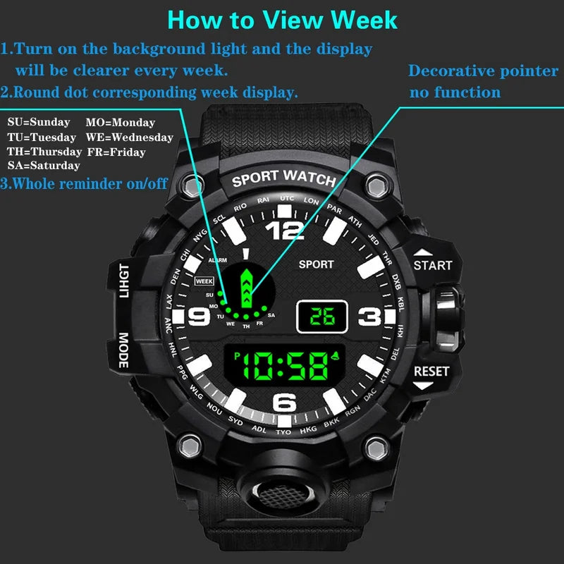 Multifunctional Outdoor Sports Watch for Men and Women - Casual Running & Fitness Tracker