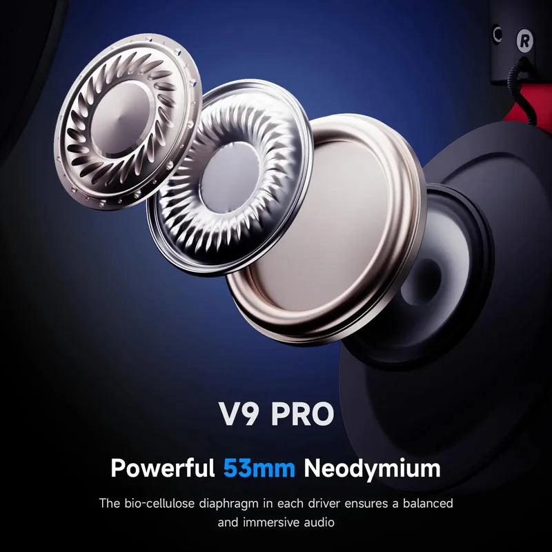 Wireless Gaming Headset 7.1 Surround Sound Noise Cancelling Mic Low Latency Lightweight for PS5 PC Switch