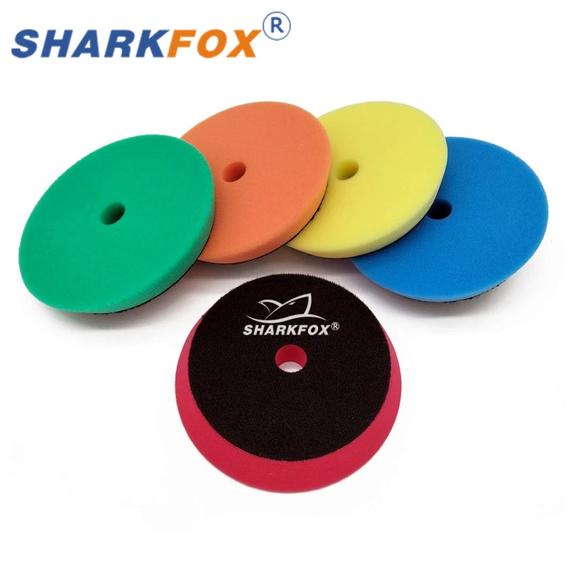 Car Polishing Pads Buffing Kit - 5/6 Inch Sponge & Wool for Vehicle Waxing & Scratch Removal
