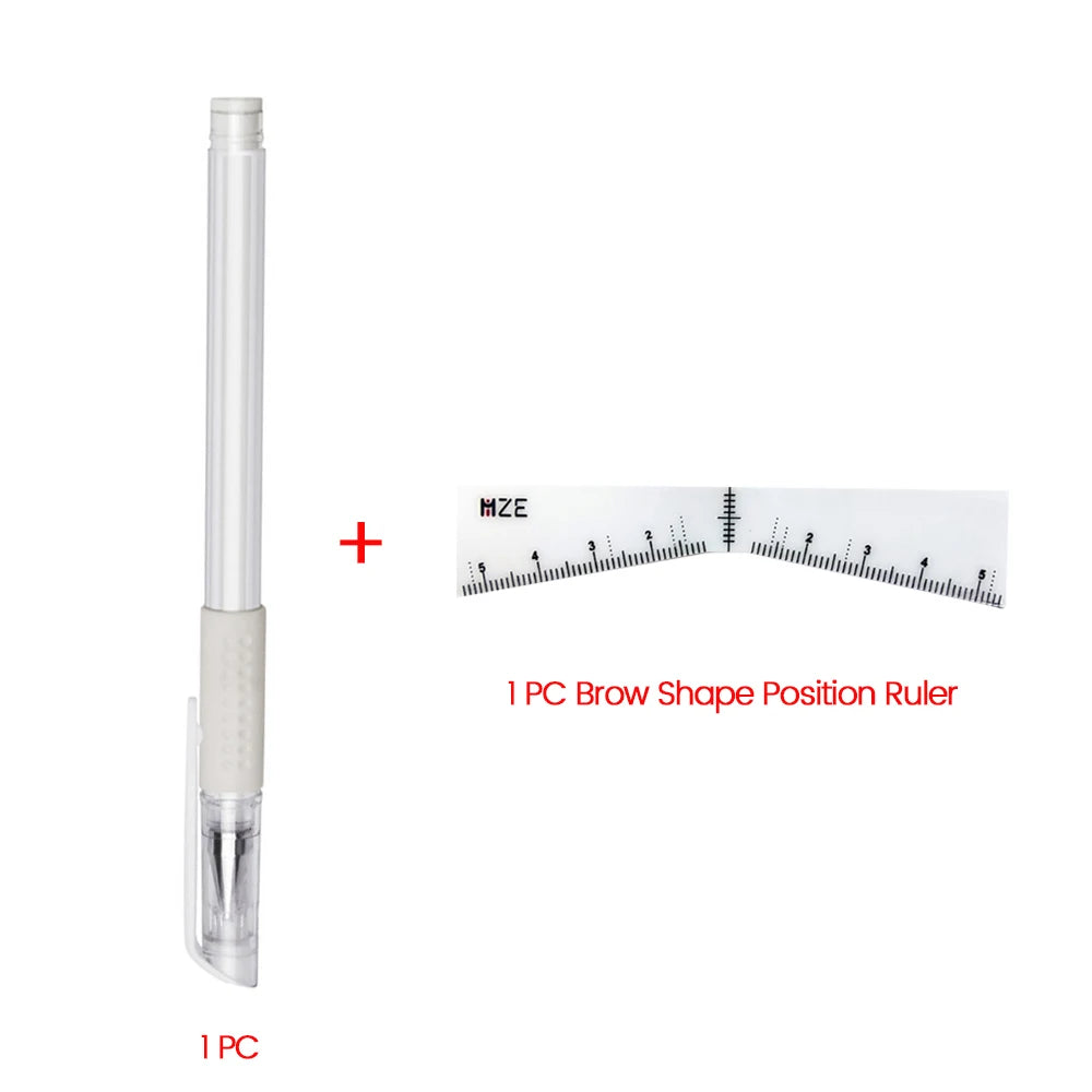 Eyebrow Position Marking Kit Microblading Brow Shape Mapping Tools with Pen and Ruler