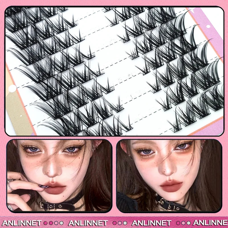 False Eyelashes 80 Bundles Mink 3D Russian Natural Volume Makeover