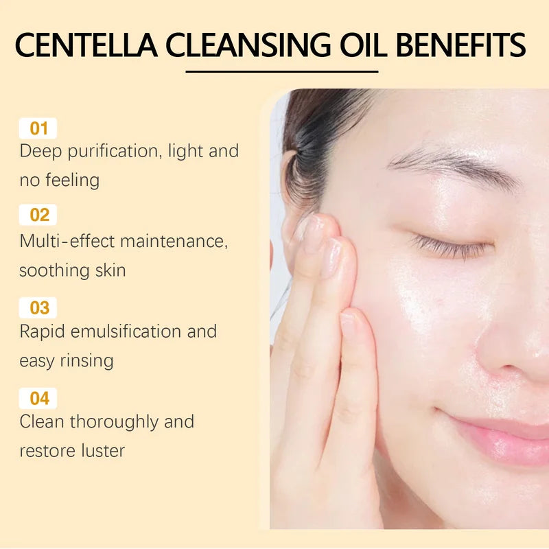Gentle Centella Makeup Remover Oil & Facial Cleansing Set for Sensitive Skin