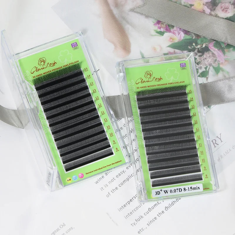 Eyelash Extensions W Shape 3D-6D Premade Volume Fans Faux Mink Natural Lashes