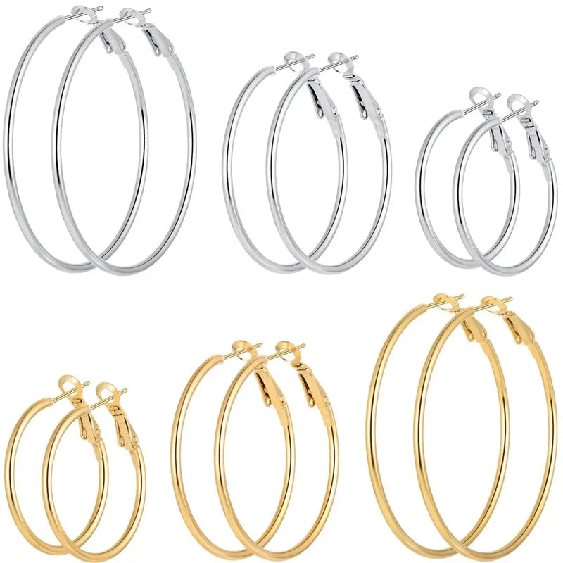 Lightweight Hoop Earrings Set for Women - Hypoallergenic & Stylish Jewelry