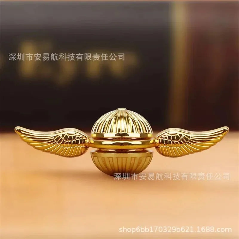 Fidget Spinner Toy with Gold Snitch Design - Stress Relief Finger Toy for Kids and Adults
