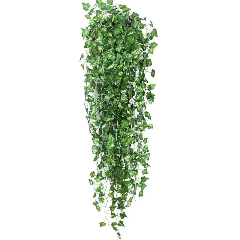 Artificial Ivy Leaf Garland 12-Piece Faux Green Vine for Home Decor