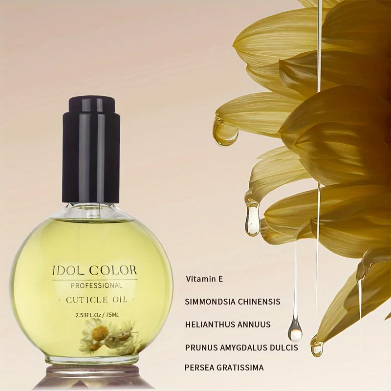 Organic Cuticle Oil 2.53oz with Brownie Flavor for Nail Repair & Health