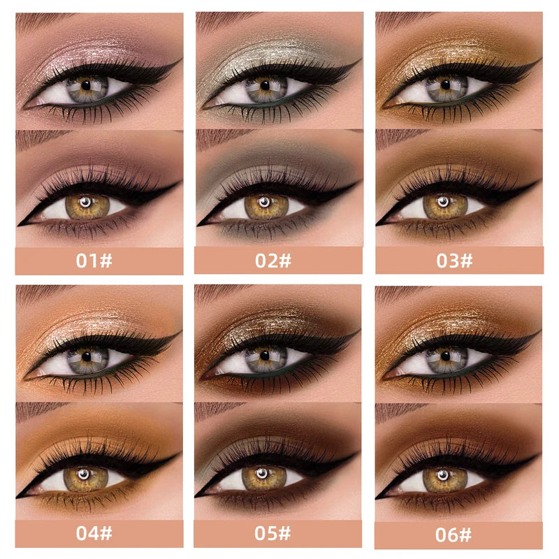 Double End Glitter Matte Eyeshadow Stick Pencil Waterproof Bicolor Makeup Tool