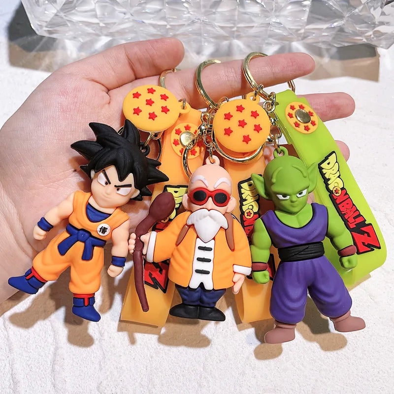 Dragon Ball Keychain Action Figures - Goku Vegeta Piccolo Cosplay Accessories