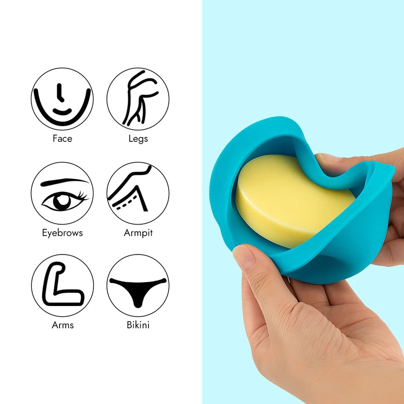 Flexible Silicone Wax Dish with Multi-Purpose Wax Sticks - Hair Removal & Beauty Tools