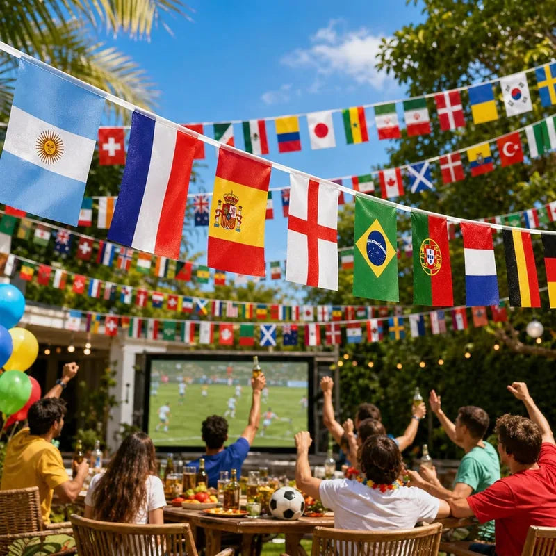 International World Flag Bunting Banner 45 Ft for Soccer Parties & Events