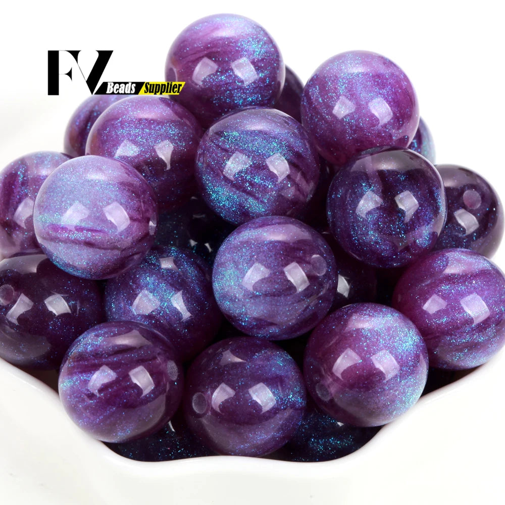Imitation Cat Eye Round Beads for Jewelry Making - 8-20mm, Assorted Colors, 100pcs