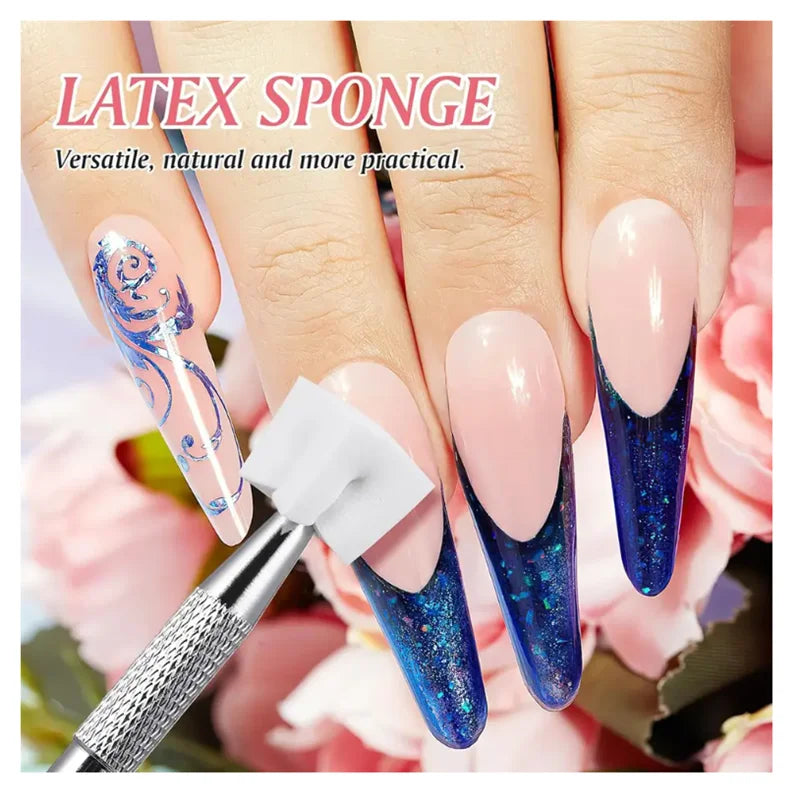 Nail Art Sponges with Grabbing Pen Set for Ombre Nail Design - Professional Tools