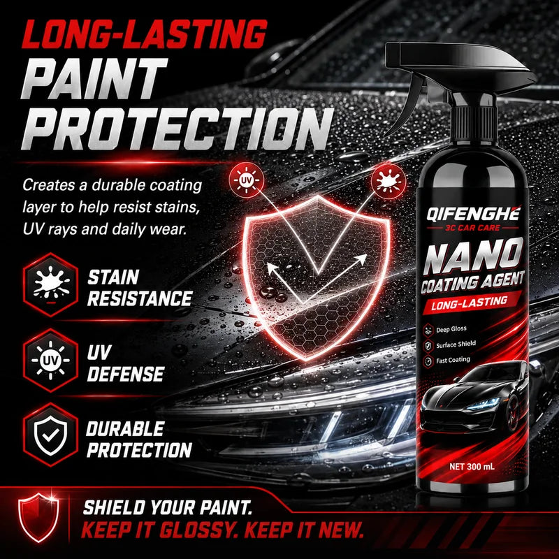 300ml Nano Car Paint Protection Coating - Long-Lasting Mirror Gloss