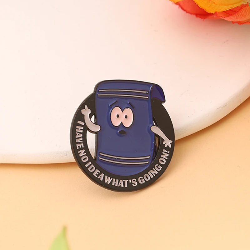 Set of 3 Anime Magic Towel Toweliie Enamel Pins Brooches Backpack Lapel Badge Gift
